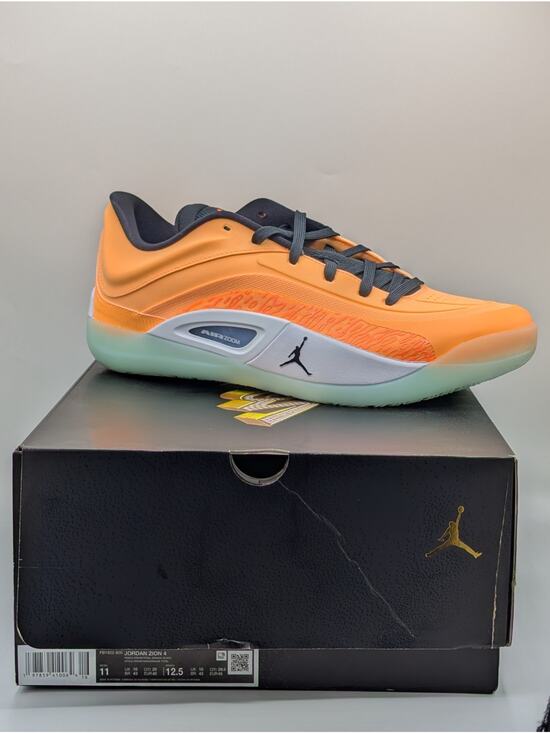 Jordan Zion 4 Mens Size 11 Basketball Shoes Peach Cream/Black/White/Total Orange main image 5